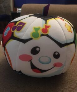 Fisher-Price Laugh & Learn Baby Musical Learning Toy, Singin’ Soccer Ball Plush With Songs Sounds & Phrases For Ages 6+ Months Retail Packaging 27 71eFS23RDaL
