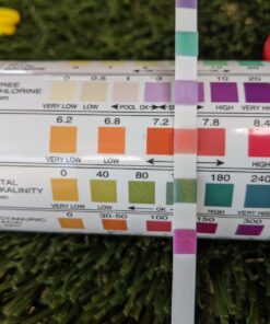 AquaChek 7-Way Pool and Spa Test Strips - Silver Pool Test Strips For pH, Total Chlorine, Free Chlorine, Bromine, Alkalinity, Total Hardness, and Cyanuric Acid - Water Quality Testing Kit (100 Strips) 1-Pack test strip 37 71eFjKTkUL