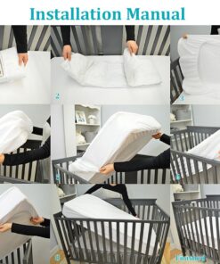 American Baby Company Waterproof Fitted Crib and Toddler Mattress Protector, Quilted and Noiseless Crib & Toddler Mattress Pad Cover, White, 52"x28"x9" Crib 1 Count 24 71eGFD5hi L