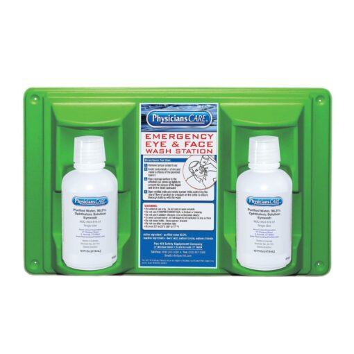 PhysiciansCare Eye Wash Station, Double 16 oz. Bottle Double- 16 Ounce Eyewash Station