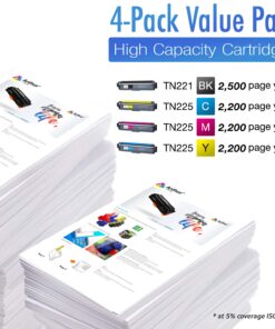 Arthur Imaging Compatible Toner Cartridge Replacement for Brother TN221 TN225 (Black, Cyan, Yellow, Magenta, 4-Pack) 11 71eHcAfewoL