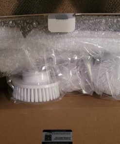 Electric Spin Scrubber, Cordless Power Brush Floor Scrubber with Adjustable Extension Arm and 4 Replaceable Bathroom Cleaning Brush Heads, Ideal for Tub, Tile, and Floor Cleaning White 35 71eIK9Tq08L