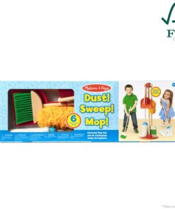 Melissa & Doug Dust! Sweep! Mop! 6-Piece Pretend Play Cleaning Set - Broom, Duster, Kid-Sized Cleaning Toys For Boys and For Girls 37 71eJ rMgNXL