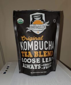 Fermentaholics USDA Certified Organic Kombucha Tea Blend 4 oz | Makes 11 Gallons | Kosher Certified | Organic Black and Green Tea Blend | Loose Leaf 4 Fl Oz (Pack of 1) 22 71eJc3BfYgL