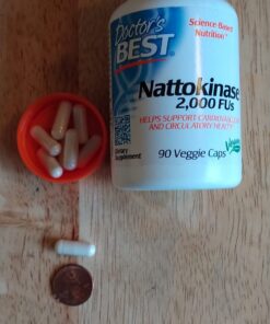 Doctor's Best Nattokinase - 2, 000 FU of Enzyme, Supports Heart Health & Circulatory & Normal Blood Flow, Non-GMO, Gluten Free, Vegan, 90 VC (DRB-00125) 90VC 35 71eJcGuGvUL 1