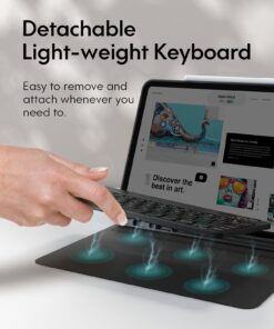 CHESONA iPad Pro 12.9 inch 2022 Case with Keyboard, Keyboard (for 12.9-inch iPad Pro - 6th Generation, 5th/4th/3rd Generation) - Wireless Detachable - with Pencil Holder for 2022 iPad Pro 12.9 Black 32 71eJpLqECpL