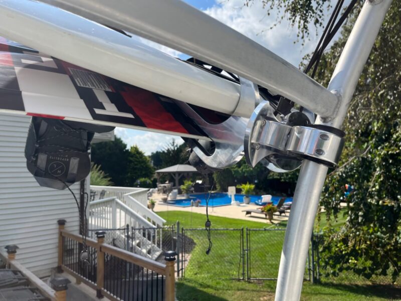 Kneeboard Rack For Boat, Polished Aluminum Knee Board Wakeboard Combo