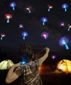 Habelyi 50pcs Led Arrow Helicopter Flying Toy Party Fun Gift Elastic Slingshot Flying Copters Birthdays Summer Day Outdoor Game for Kids 8 71eLlFps4DL