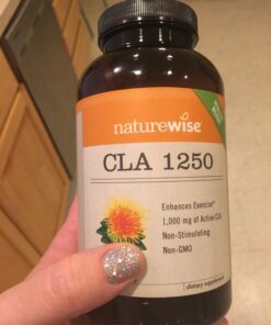 NatureWise CLA 1250 Support Exercise Naturally (2-Month Supply), Support Fitness goals, Supports healthy energy levels 180 Count 180 Count (Pack of 1) 30 71eLsiwp34L
