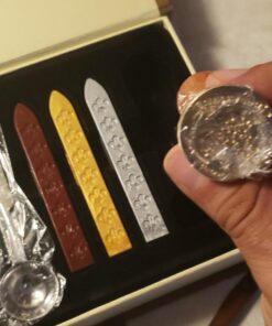 Wax Seal Seal Set, DLD Classic Vintage Antique Wax Print Set Magic School Badge Wax Set Gift Box Set Brown 31 71eLuR ohEL