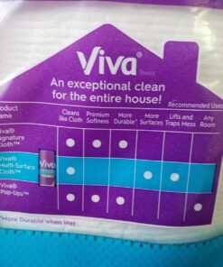 Viva Multi-Surface Cloth Paper Towels, Task Size - 12 Family Rolls (2 Packs of 6 Rolls) = 30 Regular Rolls (143 Sheets Per Roll), 286 Count (Pack of 6) 32 71eLvJybMOL