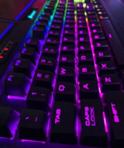 Corsair K70 RGB MK.2 Mechanical Gaming Keyboard - USB Passthrough & Media Controls - Linear & Quiet - Cherry MX Red - RGB LED Backlit (CH-9109010-NA) MX RED (Linear) Black 44 71eM4u0sYyL