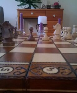 Wegiel Chess Set - Consul Chess Pieces and Board - European Wooden Handmade Game - JUNIOR 64 71eMA3YLrmL