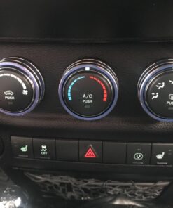 Audio Air Conditioning Button Cover Decoration Twist Switch Ring Trim Interior for Jeep Wrangler JK Patriot Compass Liberty for Dodge Challenger (Blue,3pcs) Blue 35 71eMpI3gGgL