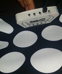 RockJam Portable Electronic Roll up Drum Kit with, Power Supply, Foot Pedals, Headphone Jack, and Drumsticks, inch (RJ758) No Built-In Speaker 16 71eOlptuHL