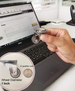 bayite 4 Pack 1" Low Profile Casters Wheels Soft Rubber Swivel Caster with 360 Degree Top Plate 100 lb Total Capacity for Set of 4 (2 with Brakes & 2 Without) 31 71eOuFghqZL