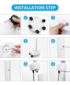 5X Magnifying Lamp LED Magnifier Light Glass Lens W/Adjustable Gooseneck, Floor Rolling Stand Facial Beauty Spa Salon Light Equipment Visual Aid 27 71ePaA6kLpL