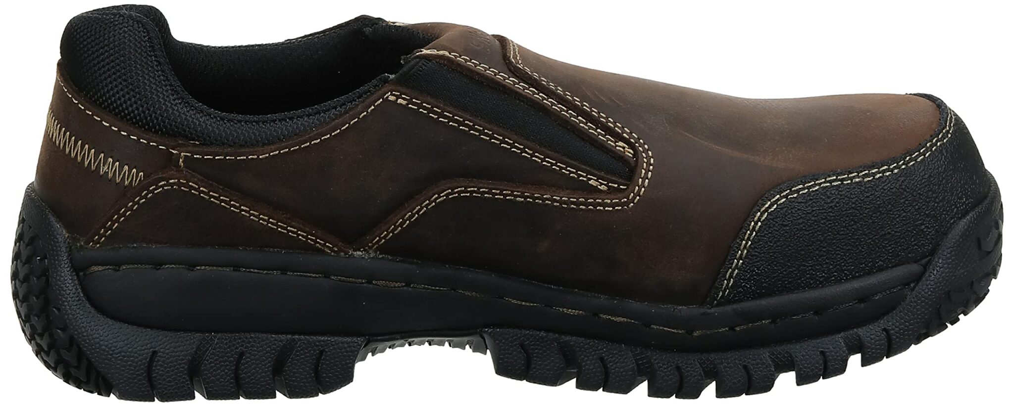 Skechers For Work Men's Hartan Steel Toe Slip-On Shoe 7 Dark Brown ...