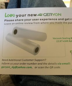 2 Rolls 8-Inch-by-50-Foot Vacuum Food Sealer Bags - Compatible with Foodsaver Machines - Embossed Commercial Grade Make-Own-Size Sous Vide or Storage 1 36 71eR5QDKj2L