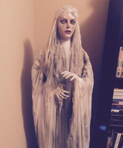 Fun Express Indoor and Outdoor Halloween Decorations - Ransform Your Home Intohaunted House with Our Lifesize Ghost Girl Bride Scary Halloween Decorations, Instill Fear with The Flashing Red Eyes 22 71eRDynDj3L