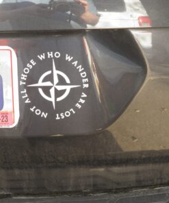 LOTR Not All Those Who Wander are Lost Sticker Decal Notebook Car Laptop 5" x 5" (White) 21 71eRoLWV0GL