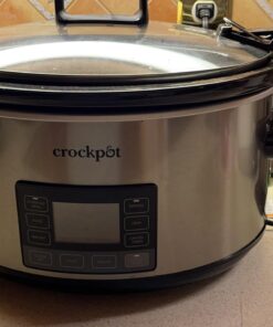Crock-Pot 7 Quart Portable Programmable Slow Cooker with Timer and Locking Lid, Stainless Steel 47 71eRu1tNGbL