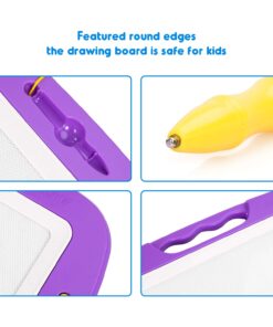 SGILE Magnetic Drawing Board Toy for Kids, Large Doodle Board Writing Painting Sketch Pad, Purple 16*13 in 31 71eRwY D1sL