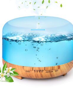 YIKUBEE Diffuser, Essential Oil Diffuser, 500ml Humidifier, Diffusers for Home, Aromatherapy Diffuser with Remote Control, Diffusers for Essential Oils Large Room Yellow-no Oil 26 71eS4QSugjL