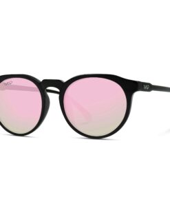 WearMe Pro - Retro Round Flat Top Frame Mirrored Fashion Sunglasses Black Frame / Pink Mirror Lens 52 Millimeters 13 71eS9SNEbiL