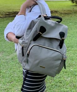 VS VOGSHOW Diaper Bag Backpack, Multifunction Stylish Travel Baby Bag Backpack with Crossbody Strap, Maternity Nappy Bag Gray 97 71eSuX2RTZL