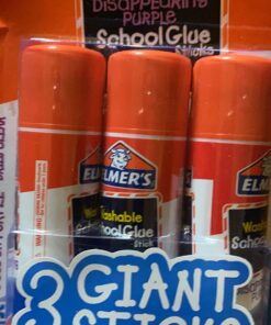 Elmer's Disappearing Purple School Glue Sticks, Washable, 22 Grams, 3 Count 27 71eTZCoVRVL