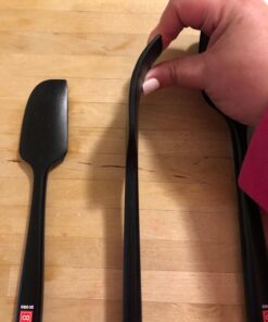 DI ORO Silicone Spatula Set - Rubber Kitchen Spatulas for Baking, Cooking, & Mixing - 600°F Heat-Resistant & BPA Free Silicone Scraper Spatulas for Nonstick Cookware - Dishwasher Safe (3pc, Black) 53 71eTs9JtCPL