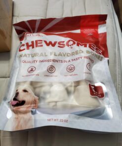 Grand Valley Pet Products 8-9" Natural Flavor Dog Rawhide Chewsomes Knotted Bones (5 Pack) - Rawhide Bones for Large Dogs - 100% USA-Sourced Rawhide - Single Ingredient - Dental Dog Chew Rawhides Natural - 5 Pieces 42 71eUMzwOy L