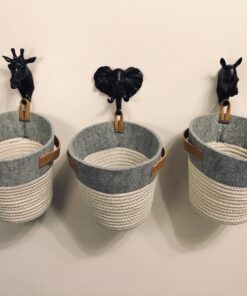 HERNGEE Rhino Head Single Wall Hook/Hanger Animal Shaped Coat Hat Hook Heavy Duty, Rustic Decorative Gift, Black 32 71eUoexhB L