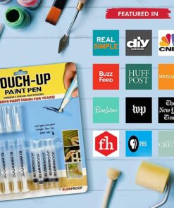 Slobproof Refillable Paint Brush Pens 2 in 1 Pack. Convenient Touch-Up with Easy To Use Syringes, Fillable Solution for Precision and Ease in Paint Touch-Ups. Ideal for Home, Wood 2 Count (Pack of 1) 16 71eVBPaEexL