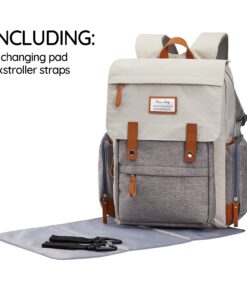 Diaper Bag Backpack Frank Mully Large Multifunction Travel Baby Bag for Mom Dad Cream White 21 71eVnW734L