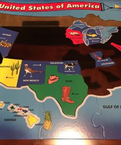 Melissa & Doug USA Map Floor Puzzle (51 pcs, 2 x 3 feet), Multi 40 71eVpLugNaL 1