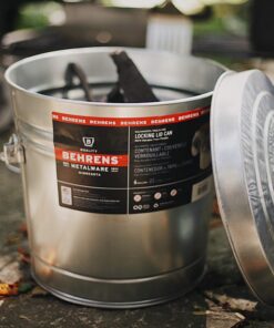 Behrens 6106K Galvanized Steel Locking Lid Trash Can, 6-Gallon 28 71eWPaAaSL
