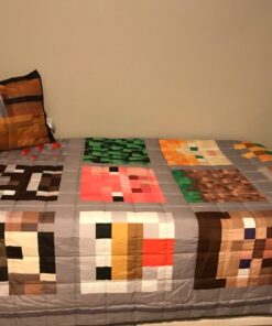 OETNAISAN Minecraft Twin Quilt & Sham Set - Featuring Creeper, Steve, & Alex (Official Minecraft Product) 14 71eWUvfljyL