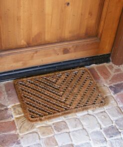 Rubber-Cal 10-100-514 Herringbone Outdoor Scraper Door Mat, 18 by 30-Inch, Brown 17 71eWWO MJvL