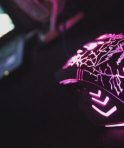 HAVIT HV-MS672 3200DPI Wired Mouse, 4 Adjustable DPI Levels, 800/1200/2400/3200DPI, 7 Circular & Breathing LED Light, 6 Buttons (Black) 43 71eXMLQfqL