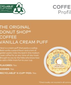 The Original Donut Shop Vanilla Cream Puff Keurig Single-Serve K-Cup Pods, Medium Roast Coffee, 72 Count (6 Packs of 12) 12 Count (Pack of 6) 19 71eY3XWLcIL