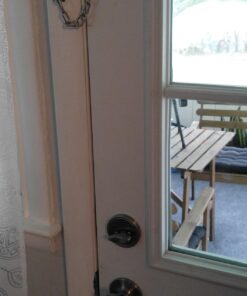 Defender Security U 10304 Chain Door Guard – Door Chain Lock for Door and Home Security, 3-5/16 In., Solid Brass Construction with a Satin Nickel Finish (Single Pack) 28 71eY5IKxZFL