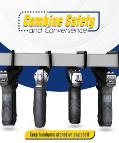 Safety Storage Easy Use Gun Hanger - Made in USA - Original Handmade Pistol Hangers for Gun Safe Organization - for Handguns Over .22 Caliber 6 Pack 23 71eYCJSEw0L 1