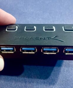 Sabrent 4-Port USB Hub, USB 3.0 Fast Data Hub with Individual LED Power Switches, 2 Ft Cable, Slim & Portable, for Mac & PC (HB-UM43) 30 71eYFwPVuML