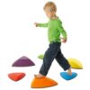 GONGE River Stones - The Original Non-Slip Stepping Stones for Kids - Balance, Coordination, Motor Skills - Vibrant Colors - Set of 6