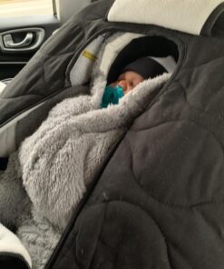 Cozy Cover Infant Car Seat Cover (Black Quilt) - The Industry Leading Infant Carrier Cover Trusted by Over 6 Million Moms Worldwide for Keeping Your Baby Cozy & Warm Black 17 71eZ2xXRgSL