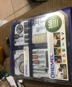 Dremel Rotary Tool Accessory Kit- 710-08- 160- EZ Lock Technology- 1/8 inch Shank- Cutting Bits, Polishing Wheel And Compound, Sanding Disc And Drum, Carving, Sharpening, And Engraving 160-Pieces 40 71eZVi8hztL