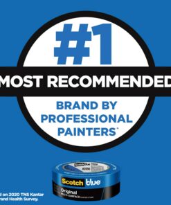 ScotchBlue Original Multi-Surface Painter's Tape, 0.70 Inches x 60 Yards, 1 Roll, Blue, Paint Tape Protects Surfaces and Removes Easily, Multi-Surface Painting Tape for Indoor and Outdoor Use 27 71eZiuOjukL 2