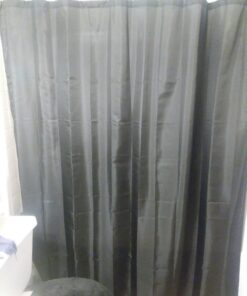Maytex Water-Repellent Fabric Shower Curtain Liner with Weighted Hem, Soft Microfiber, Quick Drying and Washable Shower Liner, 70" x 72", Black 28 71eZzBy6UhL